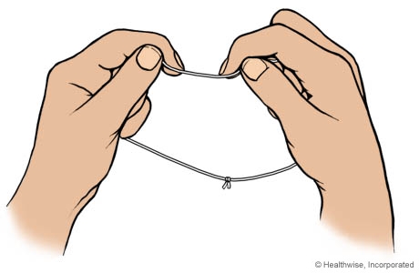 The circle method for using dental floss.