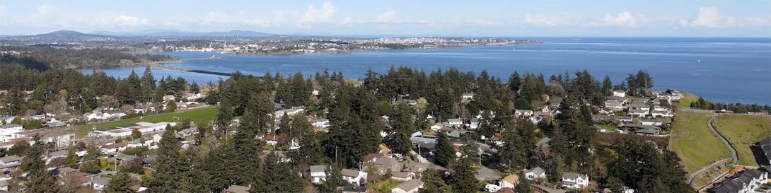 View of ocean from Western Communities in Victoria BC